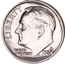 1984-P Roosevelt Dime Gem BU From Original Bank Roll FAST SHIPPING picture