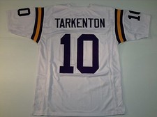 UNSIGNED CUSTOM Sewn Stitched Fran Tarkenton White Jersey - M, L, XL, 2XL, 3XL picture