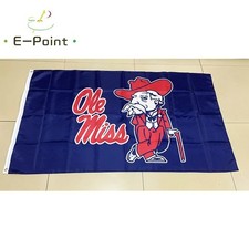 Ole Miss Rebels Colonel Reb Flag NEW 3x5 one sided picture