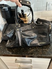 Vintage Pierre Vincenti Black Travel Duffle Bag Made in Taiwan R.O.C. picture