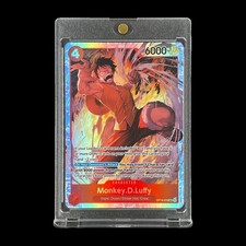 MONKEY D. LUFFY SUPER RARE ORANGE FIRE RAINBOW FOIL FULL ART CARD 2025 One Piece picture