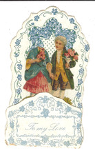 Vintage Fold-out Valentine Card 1930s To My Love Germany picture
