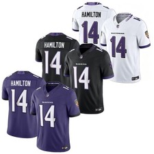 Men's Ravens #14 Kyle Hamilton Alternate Vapor Stitched Limited Jersey picture