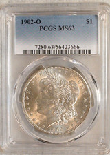 1902 O Morgan Dollar PCGS MS63 UNCIRCULATED $1 Coin BUY IT NOW picture