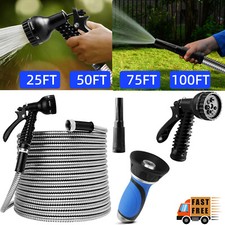 25/50ft Stronger Expandable Flexible Garden Water Hose/ Foam Nozzle Sprayer USA picture