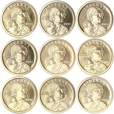2000-2008 S Native American Sacagawea Proof Dollars Gem DCam 9 Coin Run picture