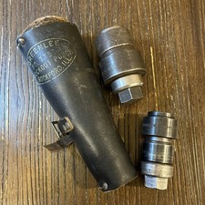 Vtg Greenlee No 735 Knockout Punch Set USA w/ Leather Case Pouch Tool Set picture