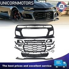 Black Front Bumper Cover Complete For 2019-2023 Chevy Chevrolet Camaro 1LE style picture
