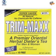 Body Breakthrough Trim Maxx Tea Lemon 60 Bags Herbal Dietary Supplement 60 Se... picture