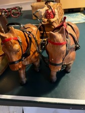 Vtg 30's-50's Wurzburger - Hofbrau Beer Wooden Wagon picture