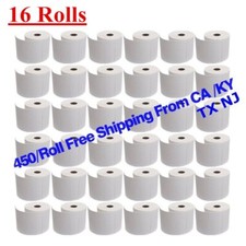 16 Rolls 450/Roll 4x6 Direct Thermal Shipping Labels - Zebra Eltron LP2844 ZP450 picture