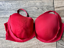 Torrid Red Underwire T-Shirt Bra 48DD Lace Trim Adjustable Straps picture