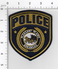PLEASANT PLAINS --- ARKANSAS ^^^ COLLECTIBLE POLICE EMBROIDERED PATCH picture