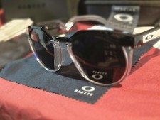Oakley HSTN Sunglasses Clear/Grey Frame Prizm Black Lenses picture