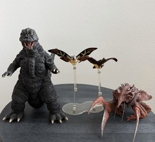 RARE X-Plus GODZILLA 1966 + EBIRAH RIC Set w/ MOTHRA + GIANT CONDOR - Bandai picture