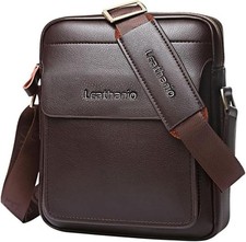 Bolso De Hombro Cuero Para Hombre Carteras Piel Pecho Mochila Viaje Bandolera US picture