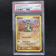 2004 Pokemon: MACHOP 64/101 - [City Championships] [Hidden Legends] NM/MT PSA 8 picture