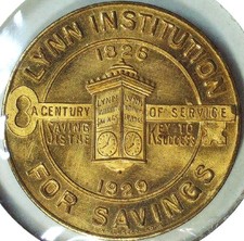 VINTAGE 1929 LYNN INSTITUTION CENTURY OF SERVICE MEDAL - 32 mm - EC 7969 picture