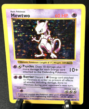 Pokemon Mewtwo 10/102 Base Set Shadowless Holo Rare  1999 LP MP picture