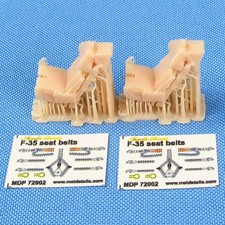 1/72 F-35A Ejection Seats with Colored Seat Belts 2 pcs 3D-Printed Set MDR7289 picture