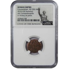 AD 330-40 Constantinian Roman Empire Copper Nummus AE3/4 NGC SKU:OPC49 picture