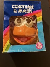 Vintage 1985 Ben Cooper Gobo Fraggle Rock Costume Mask Box Flawless Jumpsuit picture