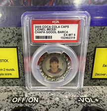 2005 Coca-Cola Caps Lionel Messi Chapa Gool Barcelona Bottle Cap PSA 6 EX-MT picture