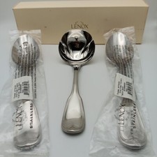 Lenox Thomas Jefferson Hostess Server 3pc Set 18/10 Stainless F1atware Korea NIB picture