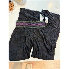 PacSun Black Embroidered Waist Casual Pants picture