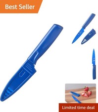 Mercer Culinary Non-Stick Blue Paring Knife - 4-Inch Stainless Steel Blade picture