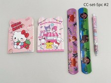 Cute Characters Bundle: 2 mini notebooks, 1 gel pen, and 2 slap bracelets picture