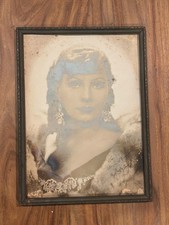 Antique Gelatin Silver Photo Signed Greta Garbo Autograph To Anna Stromberg picture