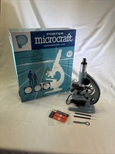 Vintage 1960 Lionel-Porter Panel Microcraft Student Microscope Lab W Slides picture