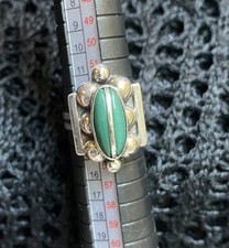 vintage Mexican Silver & Jade ring (TAXCO .925) picture