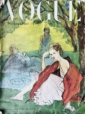 Rare collectors US VOGUE June 15 - 1947 JOAN PEDERSEN by Rene Robert Bouche  picture