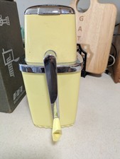 Vintage Sears Roebuck Ice Crusher Yellow Chrome Hand Crank USA Box & Manual picture