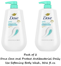 Dove Care and Protect Antibacterial Daily Use Softening Body Wash, 30.6 fl oz x2 picture