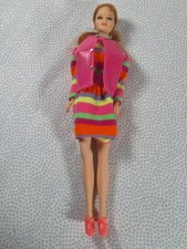 Vintage 1968 Mattel Titan Stacey Doll With Rare #1545 Barbie Outfit & Pink Shoes picture