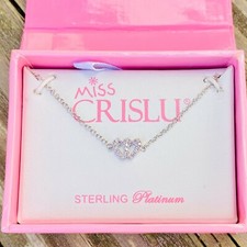 Miss Crislu Girls' Pink CZ Crown Bracelet picture