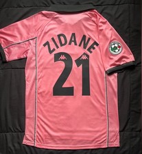 Zidane #21 1997/1998 Small Retro Jersey Italy Soccer Football Pink Away picture