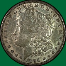 1896-O Morgan Dollar Almost Uncirculated AU Coin #47279 picture