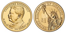 2013 P&D Theodore Roosevelt Presidential $1 Golden Dollar Coin – NIFC picture