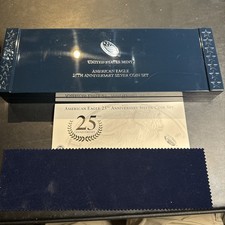 2011 American Eagle 25th Anniversary Silver Coin Set Box w/COA All OGP (No Coin) picture