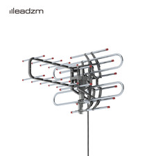 HDTV Outdoor Amplified Antenna 990Miles HD TV 36dB Rotor Remote 360°UHF/VHF/FM picture