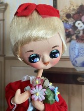 PRISTINE 1960s Mod Herman Pecker Cloth Big Eye Doll Jill Japan picture