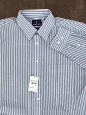NWT Stafford Travel Mens Regular Fit Button Up Performance Shirt Size 16.5 34-35 picture