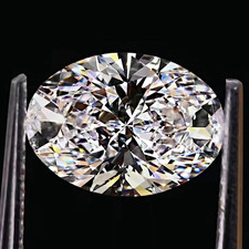 GRA Certified Oval White/Colorless Lab-Created Moissanite Loose Gemstone 2ct picture