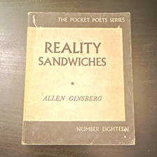 Allen Ginsberg Reality Sandwiches Pocket Poets Series 1972 PB Inscribed picture