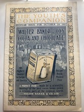 1907 The Youth’s Companion Walter Baker Cocoa Chocolate October 24 Issue picture