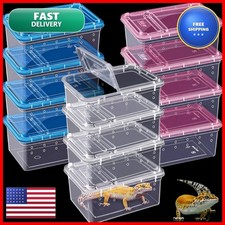 Novabright 12 Pcs Plastic Reptile Terrariums Vented Holes 6.5 x 4.53 x 2.56 Inch picture